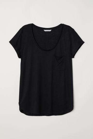 H & M - Jersey Top - Black