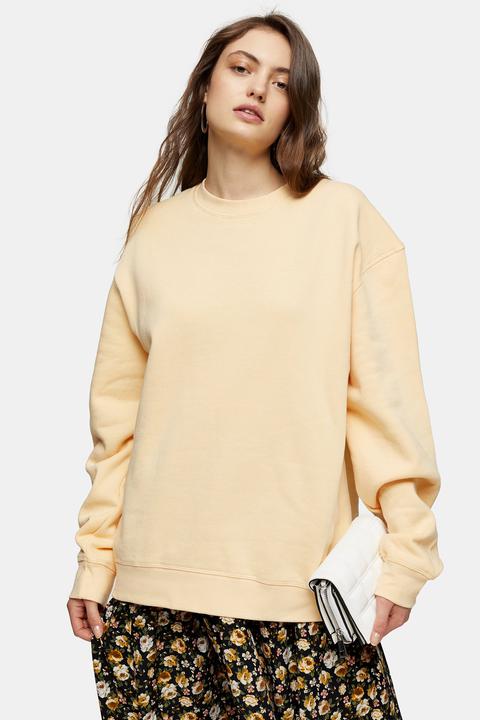 Womens Yellow Relaxed Sweatshirt - Yellow, Yellow