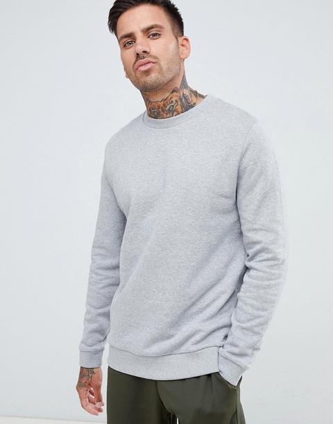 Sudadera De Tejido Orgánico Gris De Asos Design