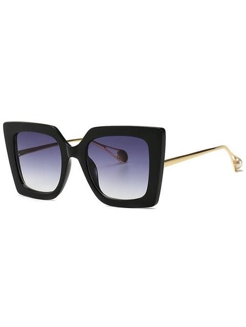 Decor Faux Pearl Square Sunglasses