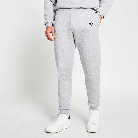 Grey Rr Quilted Loungewear Joggers