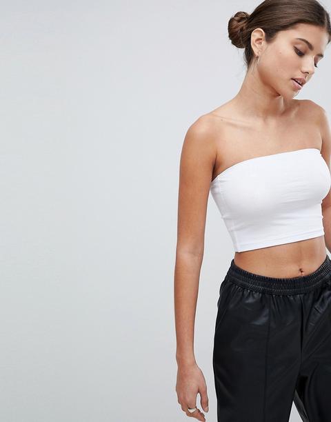 Top Corto Palabra De Honor En Blanco De Asos Design