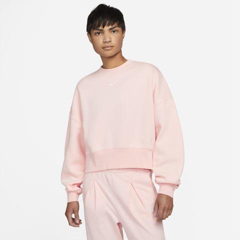 Nike Sportswear Collection Essentials Sudadera De Chándal Oversize De Tejido Fleece - Mujer - Rosa