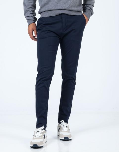 Pantalón Chino Skinny Marino