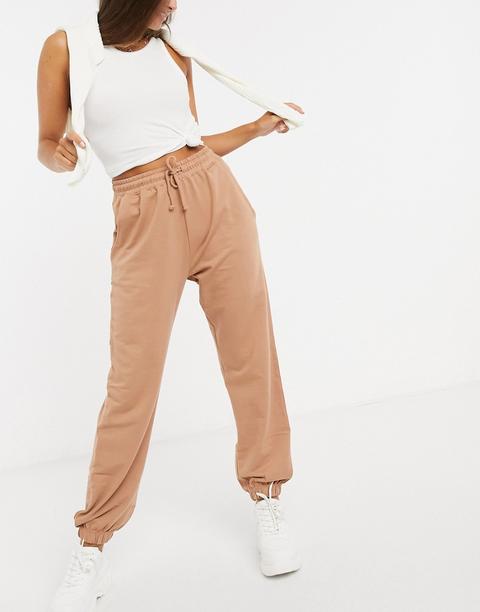 Joggers Extragrande En Camel De Missguided-beis