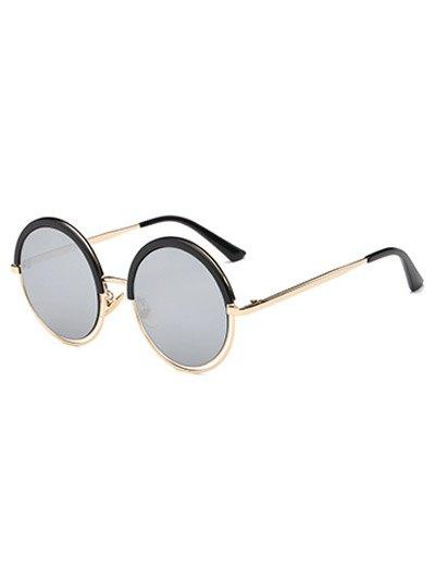 Eyebrow Metal Leg Round Sunglasses