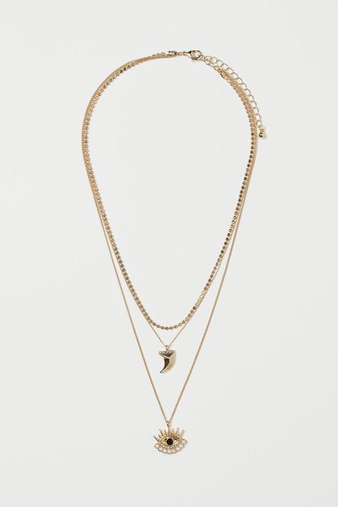 Three-strand Necklace - Gold