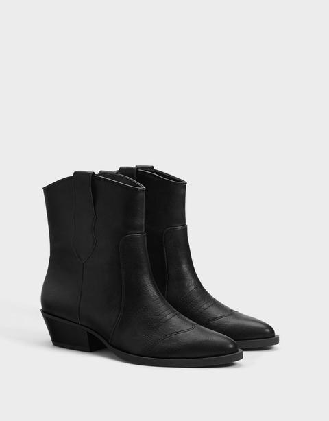 Botines Cowboy Pespuntes