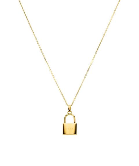 Padlock Necklace Gold