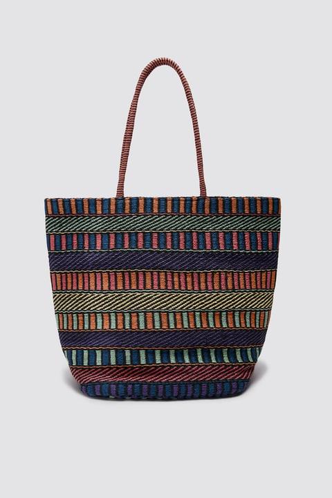 Bolso Cesto Multicolor