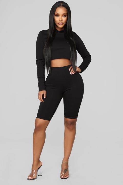 Leyla Long Sleeve Lounge Set - Black
