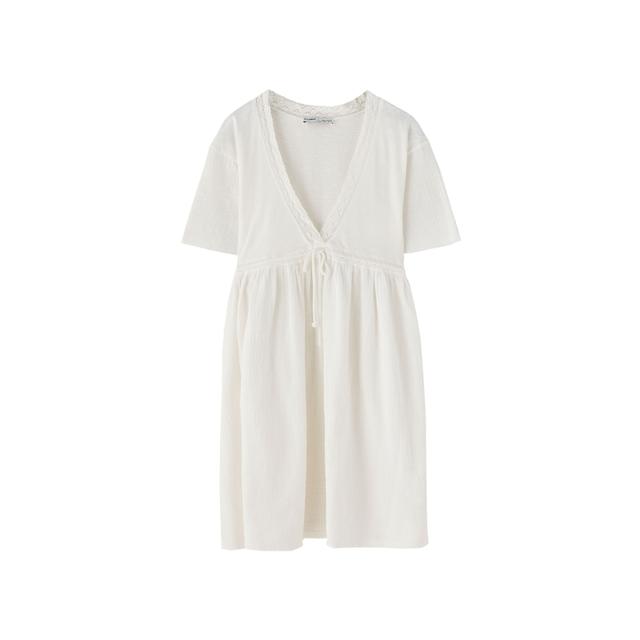 robe blanche pull and bear