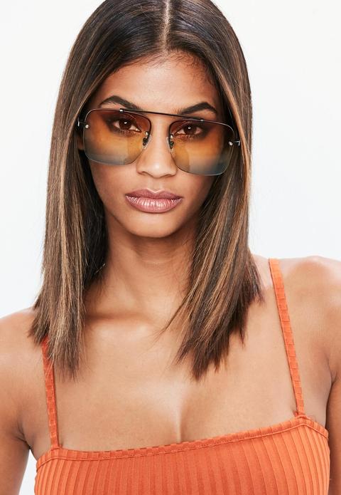 Ombre Top Bar Detail Sunglasses, Multi
