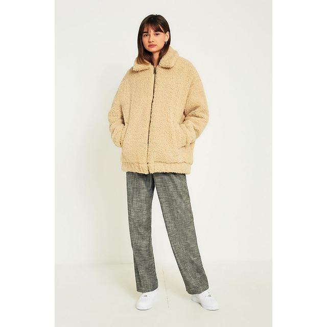 teddy zip through coat