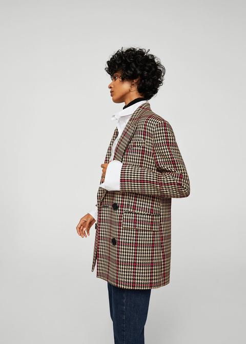 Houndstooth Structured Blazer