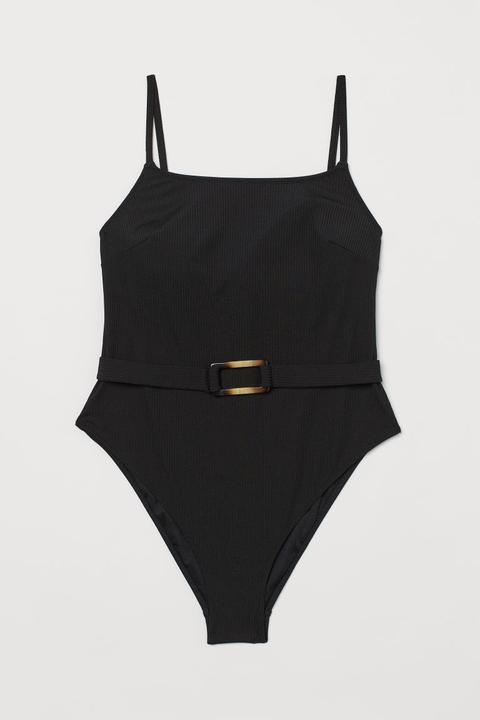 Maillot De Bain Échancré - Noir