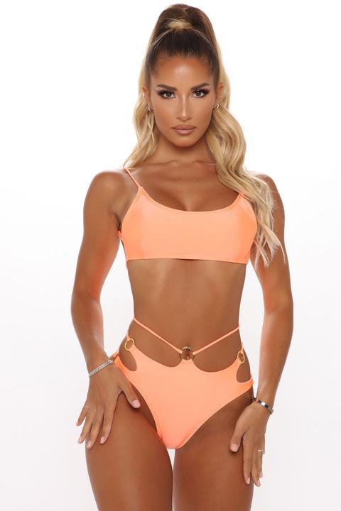 Sun Kissed Babe 2 Piece Strappy Bikini - Orange