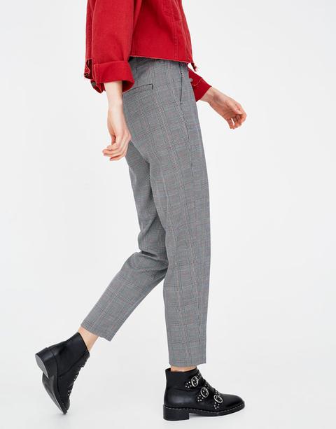 Checked Capri Trousers