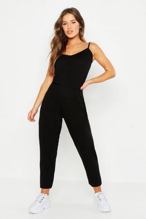 womens petite black jumpsuit