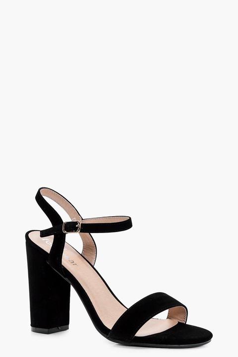 Lauren Block Heel Barely There Heels