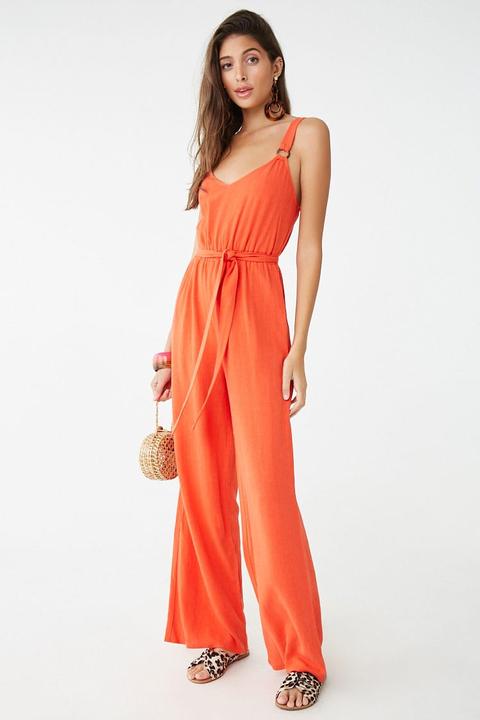 forever 21 orange jumpsuit