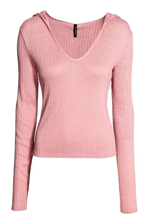 Jersey De Punto Con Capucha