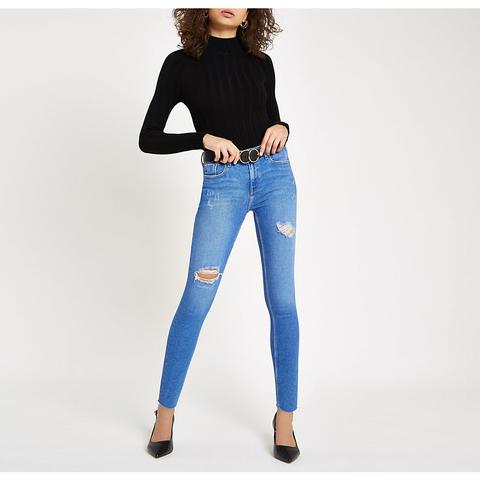 Blue Amelie Ripped Super Skinny Jeans