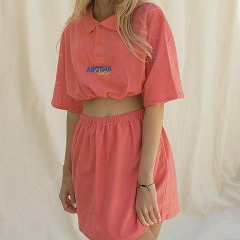 Arizona Coral Top + Skirt