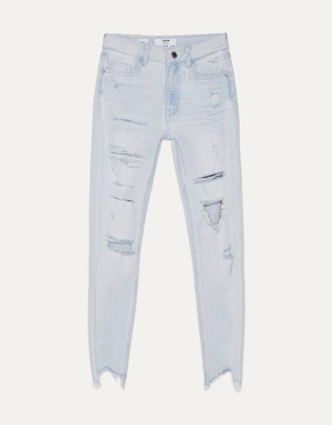 Jeans Skinny Mid Waist Rotos