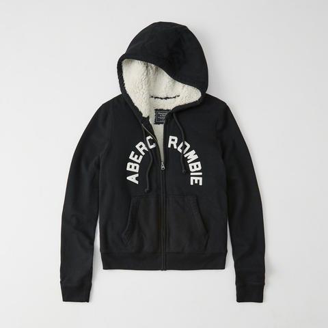 abercrombie and fitch sherpa hoodie