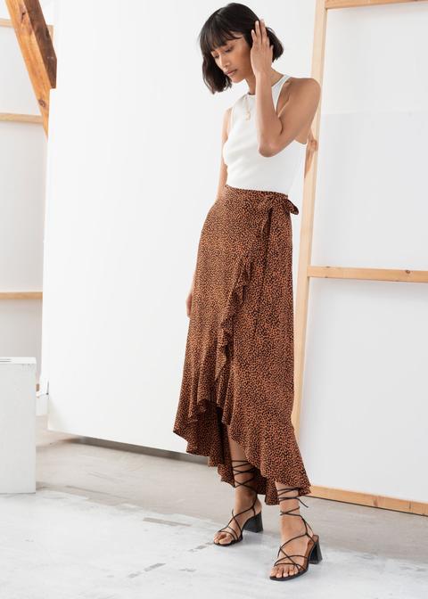 Ruffle Wrap Maxi Skirt from AND OTHER ...