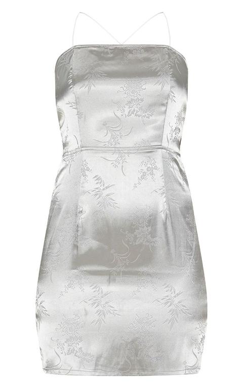 silver satin oriental dress