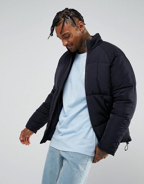 Asos Design - Puffer-jacke In Marine - Navy