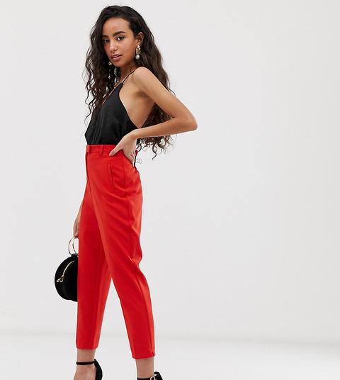 Miss Selfridge Petite Rote Hose Im Zigarettenstil From Asos On 21 Buttons