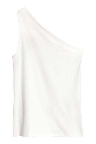 H & M - Top Monospalla - Bianco