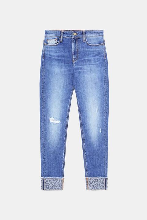 Jeans Z1975 High Rise Skinny Orlo Con Risvolto