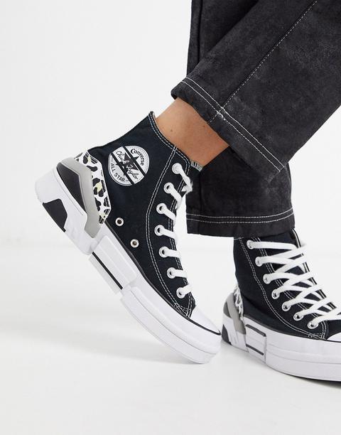 Converse Cpx '70 Black And Leopard Trainers