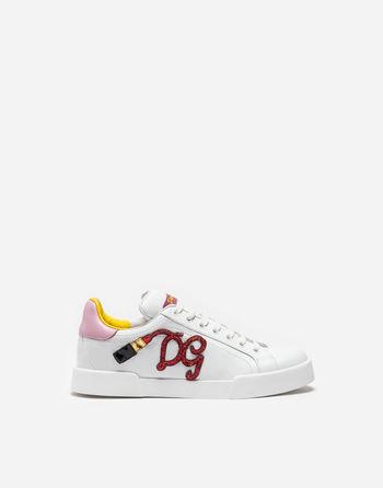 Sneakers Portofino In Pelle Con Patch