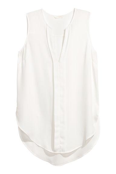 H & M - V-neck Blouse - White