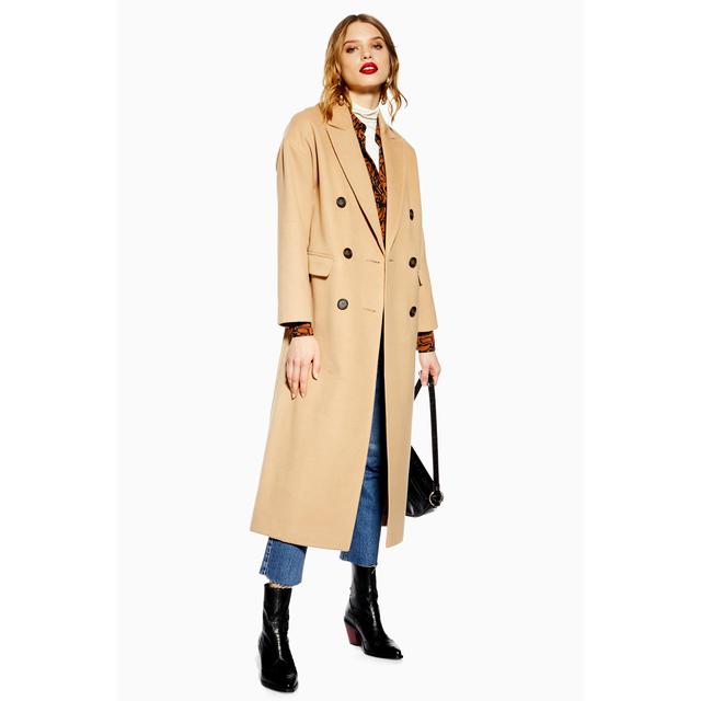 topshop camel coat