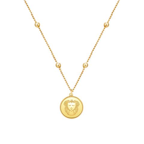 Zodiac Astra Virgo Necklace 18k Gold Plaqué