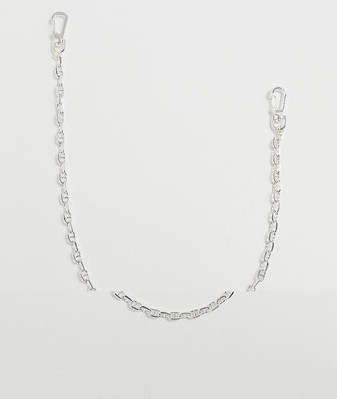 Asos Design Multiwear Jean Chain In Silver Tone