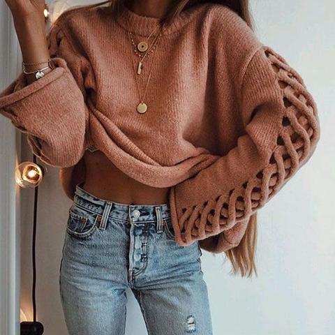 Leonie Hollow Out Knit Sweater