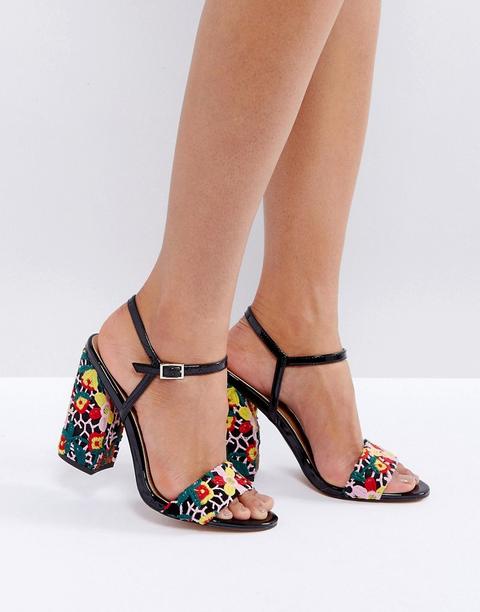 Sandalias De Tacón Con Bordados Hoax De Asos