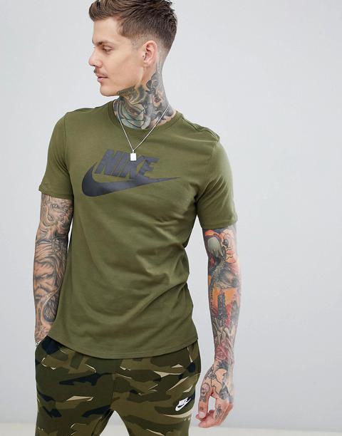 Nike Futura 696707-395 - T-shirt Con Logo Verde - Verde