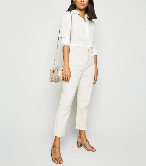 petite white jeans new look