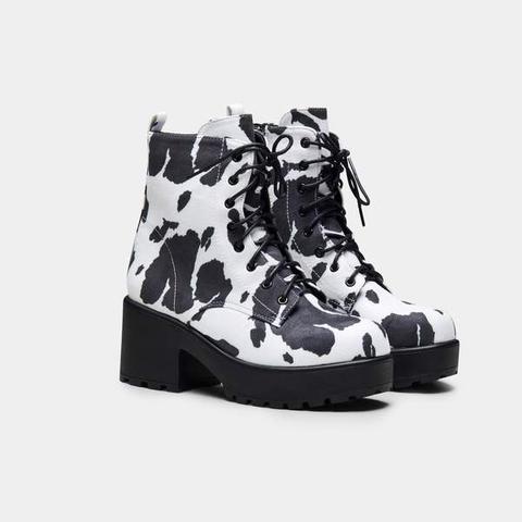 cow print boots