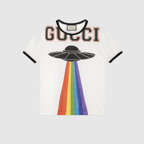 T-shirt In Cotone Con Stampa Ufo