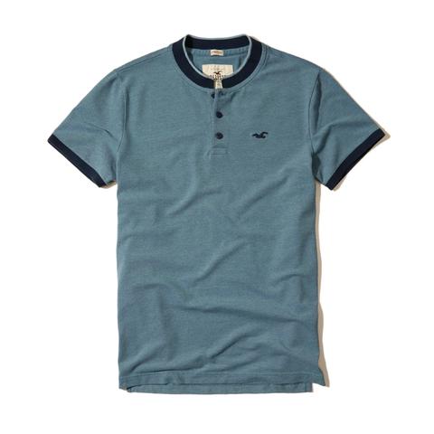 Banded Collar Pique Polo