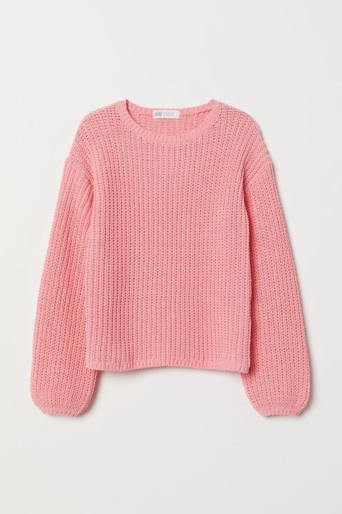 H & M - Pullover In Maglia Spessa - Rosa